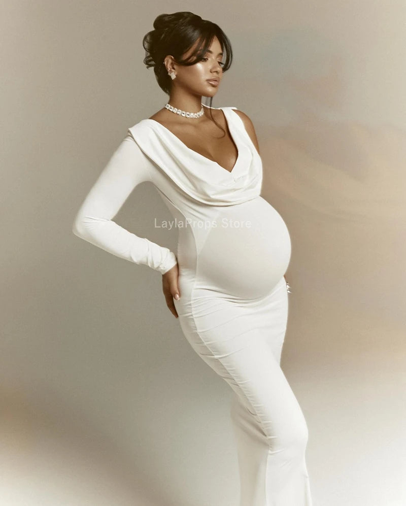 sexy maternity dresses Fashionable and Pure Color One Shoulder Body co – Trendy Heaven Color:Brick Red biaScut Chloe Bailey (Brown Dress) Misses Sleeve Length