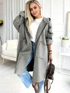 Plus Size - Plus Size - Women'S Plus Size Hooded Coat