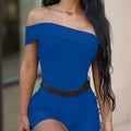Off Shoulder Romper Without Belt, Sexy Backless Romper