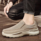 Men'S Slip-On Loafers - Beige & Brown Casual Shoes, Slip-On Closure,