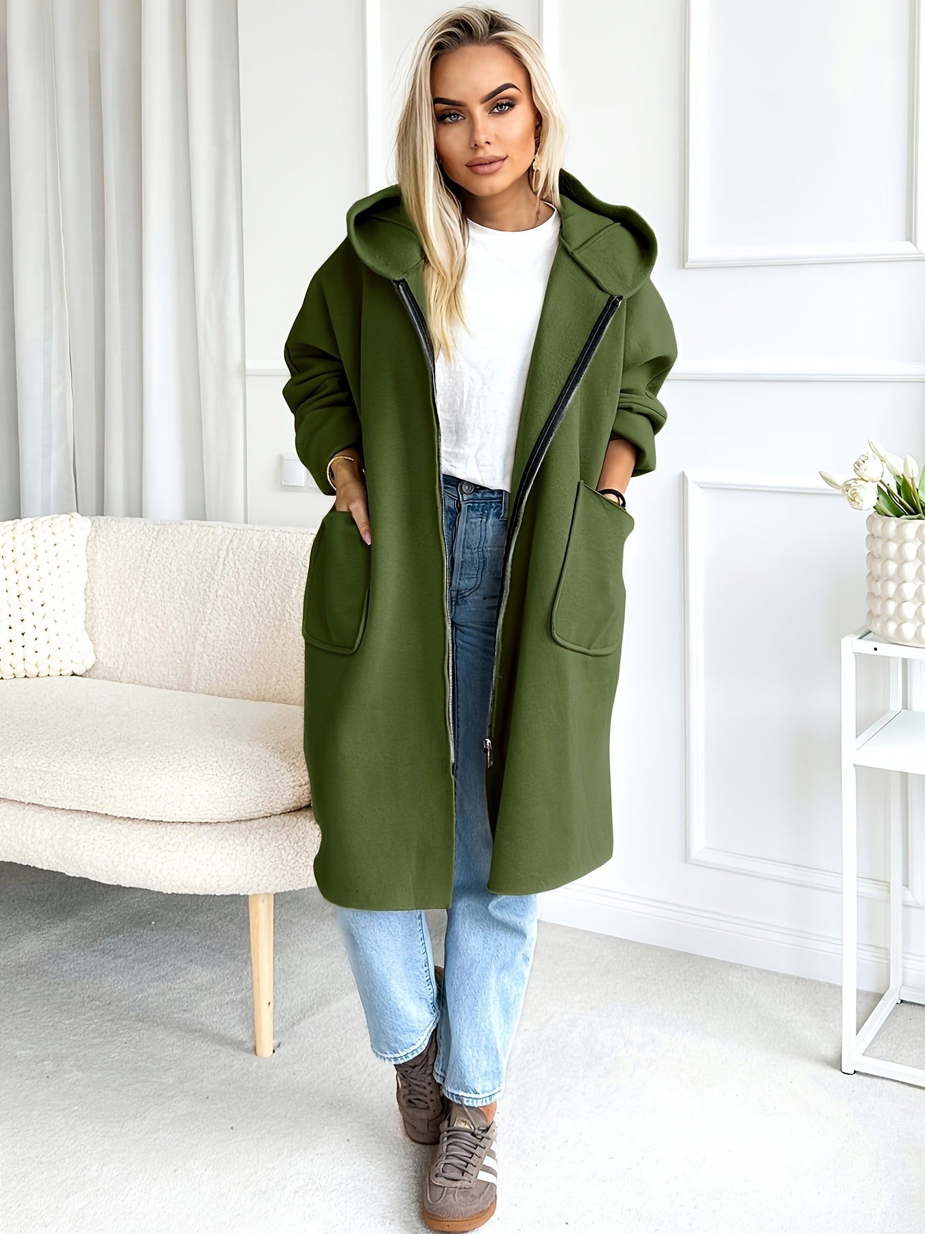 Plus Size - Plus Size - Women'S Plus Size Hooded Coat