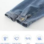 Girls Boys Jean Jacket for (4-14 Years Kids) Trendy Cozy Soft Ripped Denim Coat Casual Outerwear School Travel Teen Gift