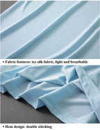 Men Ice Silk Pajamas Solid Shirt & Pants 2Pcs Pijamas Sleep Set Casual Male Home Clothes Summer Pyjamas Sleepwear Nightwear Suit