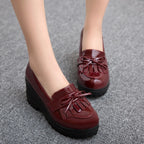 Womens Loafers Shoes Round Toe Wedges Female Footwear Fashion Women Autumn Oxfords Platform Pumps Casual Sneaker Slip-on Shoe