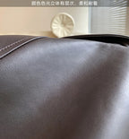 Nerazzurri Spring Autumn Brown Short Soft Pu Leather Jacket Women Long Sleeve Pocket Loose Casual Korean Fashion Clothing 2025