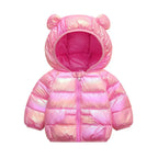 Baby Girls Hooded Down Jackets For Kids Coats Autumn Boys Cartoon Warm Jacket Coat Jacket Toddler Girl Zipper Jacket Outerwear