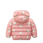 Baby Girls Hooded Down Jackets For Kids Coats Autumn Boys Cartoon Warm Jacket Coat Jacket Toddler Girl Zipper Jacket Outerwear