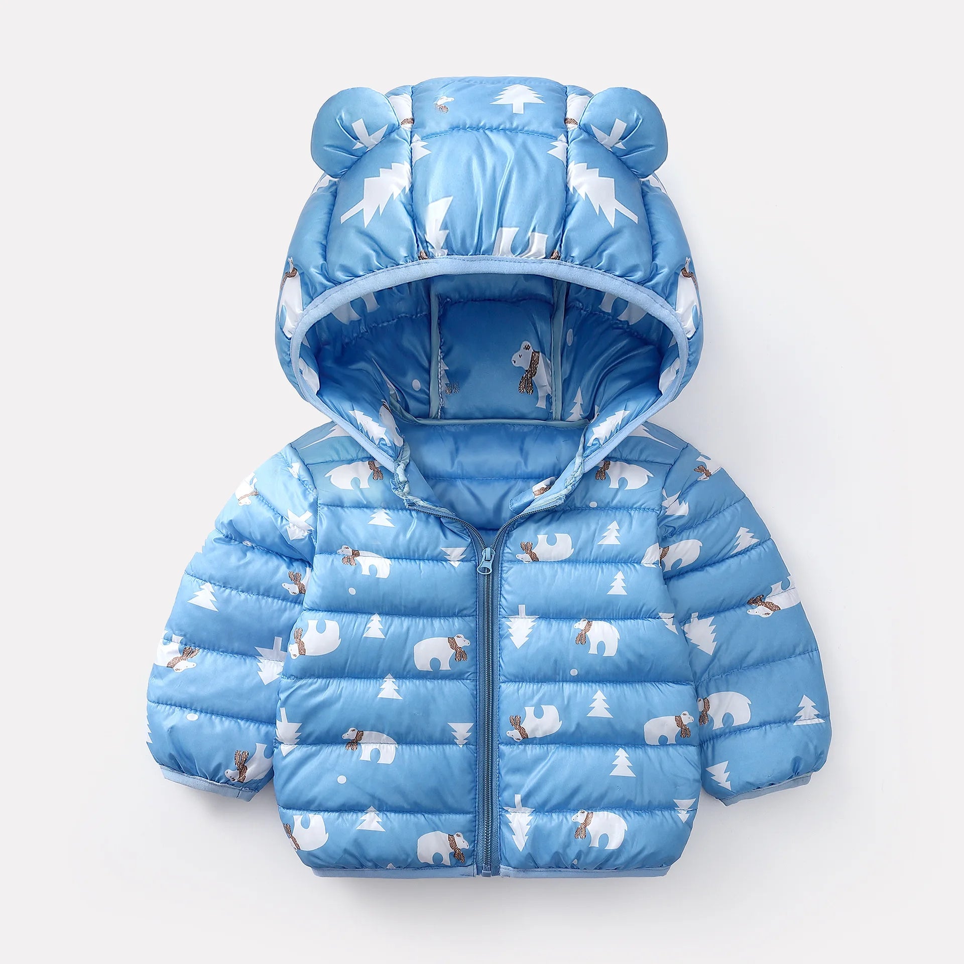 Baby Girls Hooded Down Jackets For Kids Coats Autumn Boys Cartoon Warm Jacket Coat Jacket Toddler Girl Zipper Jacket Outerwear