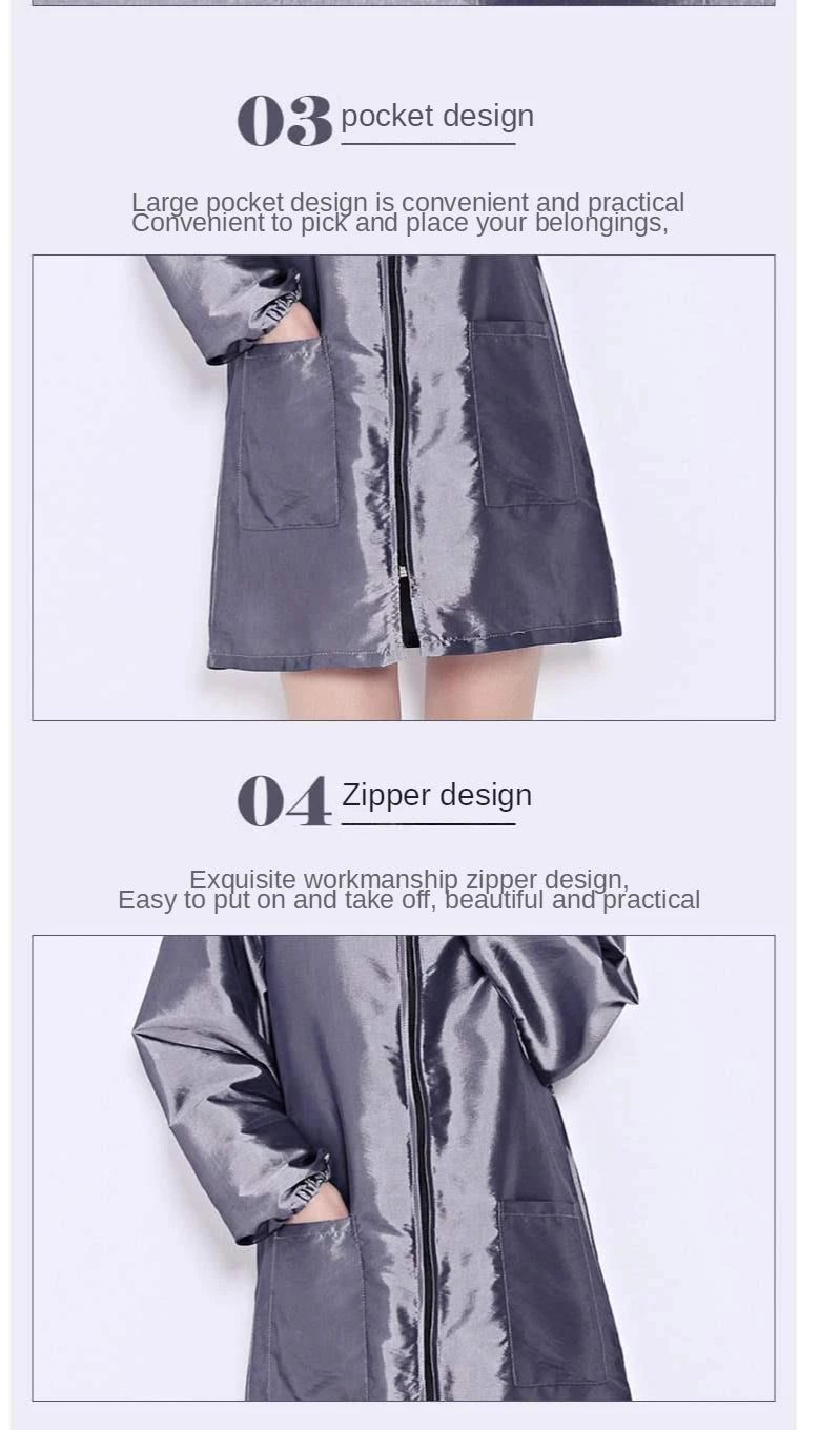 Hair Salon Work Clothes Pet Grooming Uniforms Long Sleeve Beauty Salon Smock Barber Shop Hairdresser Robe Anti Hair Gown Y1206