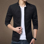 Mens Jacket Fashion Standing Collar Jackets Size M-5XL Solid