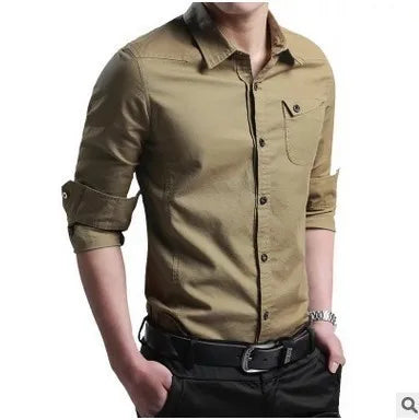 Men Shirt Mens Business Casual Shirts