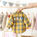 Boys Shirts Plaid Long Sleeve Shirt Boy Tops Clothes Tees 1 2 3 4 Years