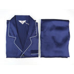 Men's 100% Real Silk Pajamas Set for Men Sleepwear