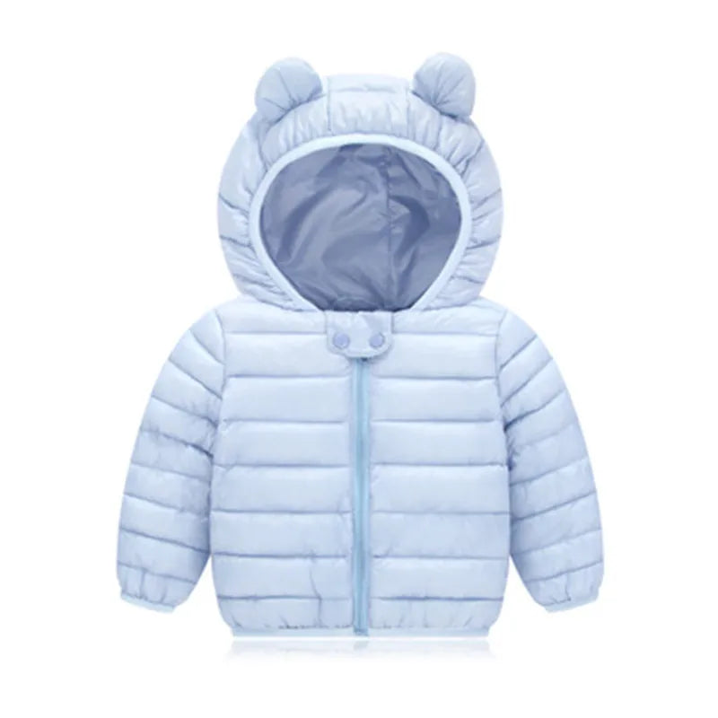 Baby Girls Hooded Down Jackets For Kids Coats Autumn Boys Cartoon Warm Jacket Coat Jacket Toddler Girl Zipper Jacket Outerwear