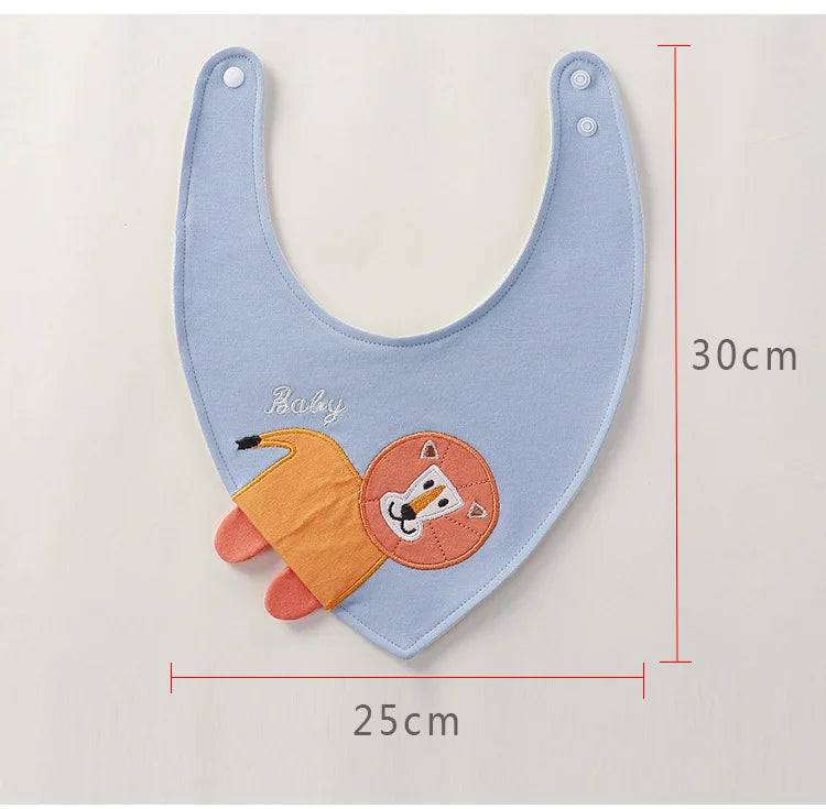 Cartoon Baby Bibs Soft Newborn Feeding Towel Cotton Cloths Baby Girls Boys Bandana Bib Newborn Saliva Towel Burp Cloths