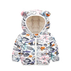 Baby Girls Hooded Down Jackets For Kids Coats Autumn Boys Cartoon Warm Jacket Coat Jacket Toddler Girl Zipper Jacket Outerwear