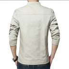 Mens Jacket Fashion Standing Collar Jackets Size M-5XL Solid