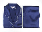 Men's 100% Real Silk Pajamas Set for Men Sleepwear