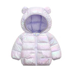 Baby Girls Hooded Down Jackets For Kids Coats Autumn Boys Cartoon Warm Jacket Coat Jacket Toddler Girl Zipper Jacket Outerwear
