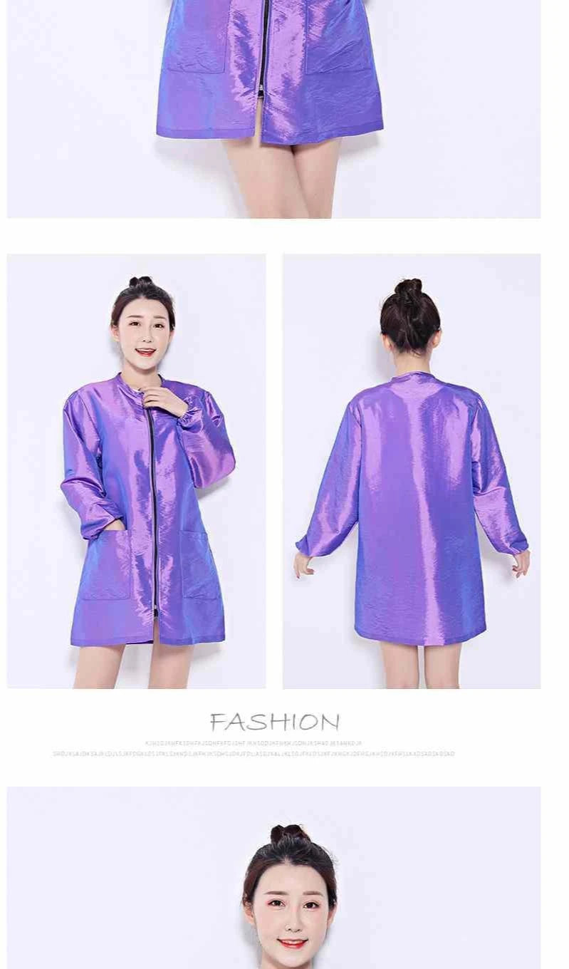 Hair Salon Work Clothes Pet Grooming Uniforms Long Sleeve Beauty Salon Smock Barber Shop Hairdresser Robe Anti Hair Gown Y1206