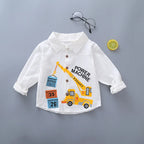 Boys Shirts Plaid Long Sleeve Shirt Boy Tops Clothes Tees 1 2 3 4 Years