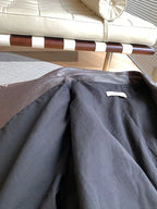 Nerazzurri Spring Autumn Brown Short Soft Pu Leather Jacket Women Long Sleeve Pocket Loose Casual Korean Fashion Clothing 2025