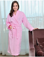 Bathrobe Men 100% Cotton White Terry Fleece Towel Winter Robes Men's Robe Long Robe For Men Absorbent Bathrobes Home Clothes