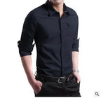 Men Shirt Mens Business Casual Shirts 2020 New Arrival Men Famous Brand Clothing Army Green Long Sleeve Camisa Masculina