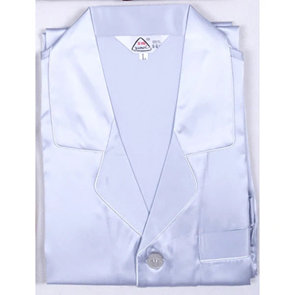 Men's 100% Real Silk Pajamas Set for Men Sleepwear