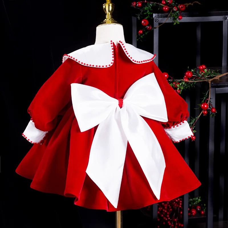 Baby First Birthday Dress Newborn Infant Girls Baptism Christmas Party Dresses Children Lolita Ball Gown Kids Boutique Clothing