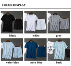 Men Ice Silk Pajamas Solid Shirt & Pants 2Pcs Pijamas Sleep Set Casual Male Home Clothes Summer Pyjamas Sleepwear Nightwear Suit