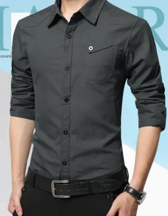 Men Shirt Mens Business Casual Shirts
