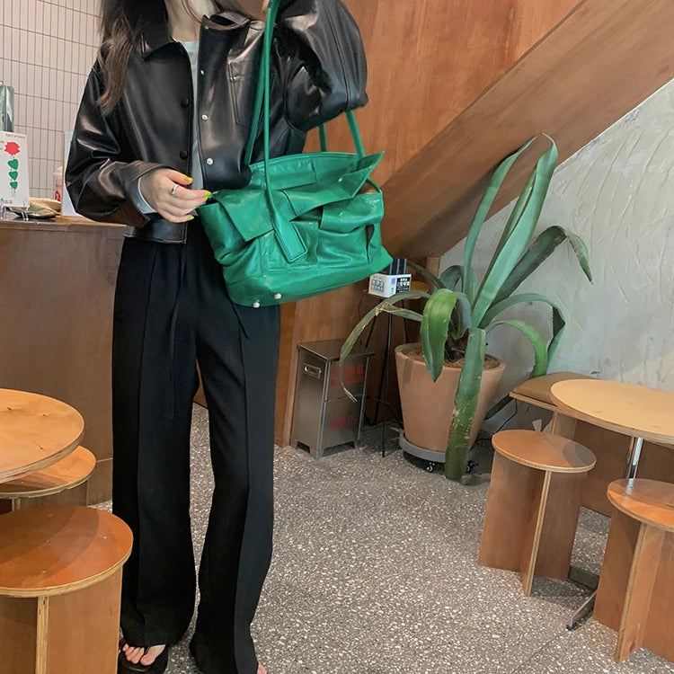 Nerazzurri Spring Autumn Brown Short Soft Pu Leather Jacket Women Long Sleeve Pocket Loose Casual Korean Fashion Clothing 2025