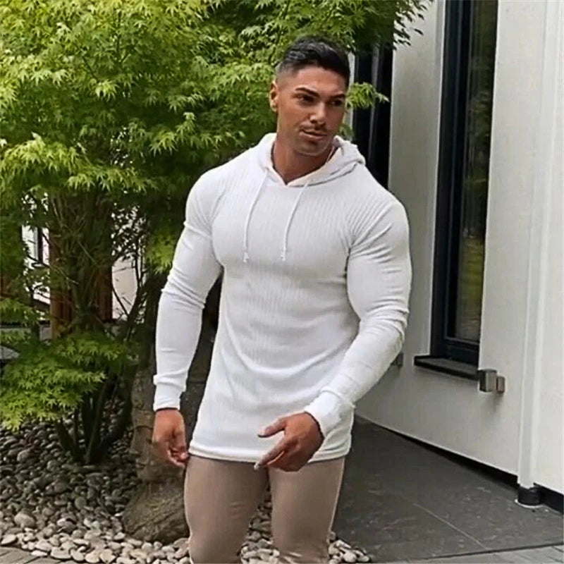 New Fashion Winter Hooded Sweater Men Warm Turtleneck