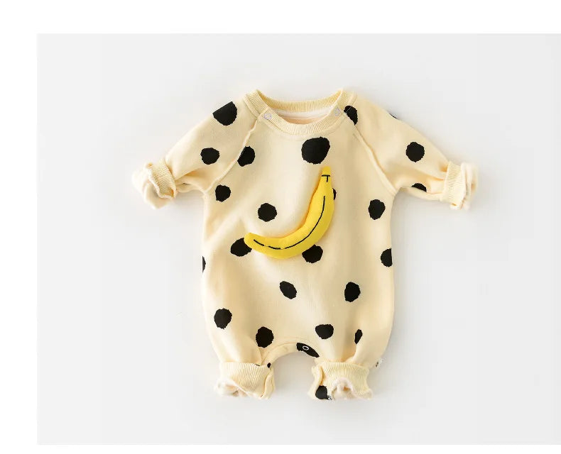 MILANCEL Baby Rompers Baby Girls Clothes Banana Baby Jumpsuit  Infant Girl Clothing