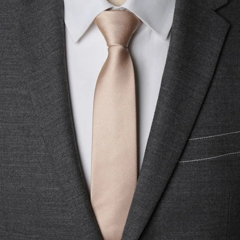 Men Necktie Zipper Lazy Tie Fashion Solid 6cm Ties Business for Man