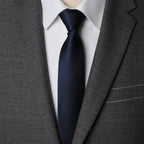 Men Necktie Zipper Lazy Tie Fashion Solid 6cm Ties Business for Man