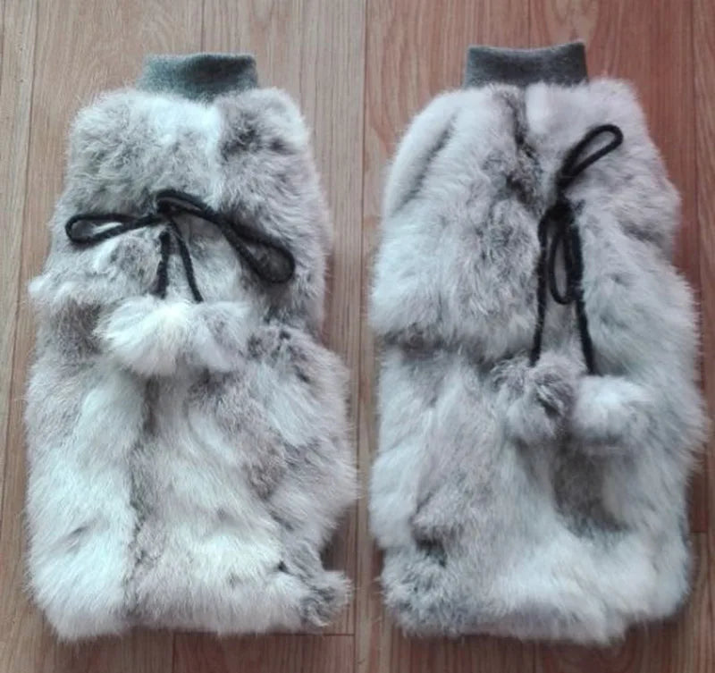 Warm Spring Women Fur Leg warmer With Rabbit Fur Leg warmer Girls Over Knee For Atumn and Winter 2018 Fashion polainas mulher