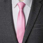 Men Necktie Zipper Lazy Tie Fashion Solid 6cm Ties Business for Man