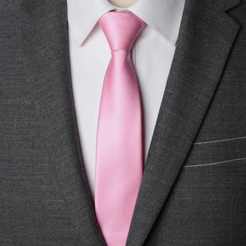 Men Necktie Zipper Lazy Tie Fashion Solid 6cm Ties Business for Man