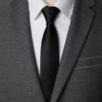 Men Necktie Zipper Lazy Tie Fashion Solid 6cm Ties Business for Man