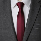 Men Necktie Zipper Lazy Tie Fashion Solid 6cm Ties Business for Man