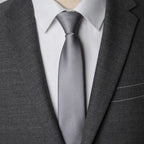 Men Necktie Zipper Lazy Tie Fashion Solid 6cm Ties Business for Man
