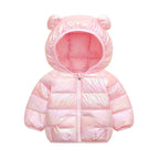 Baby Girls Hooded Down Jackets For Kids Coats Autumn Boys Cartoon Warm Jacket Coat Jacket Toddler Girl Zipper Jacket Outerwear
