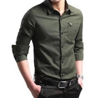 Men Shirt Mens Business Casual Shirts