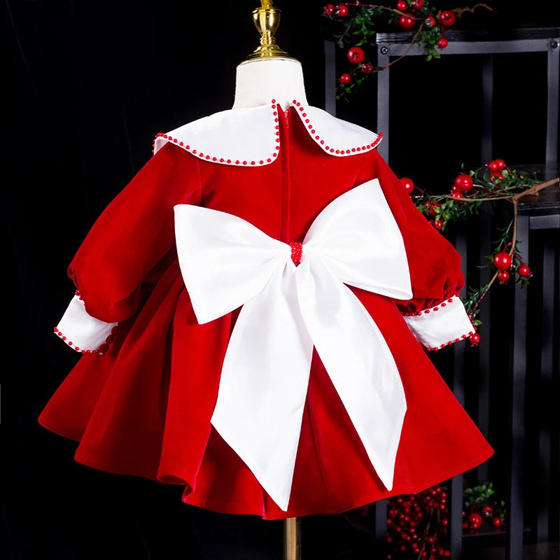 Baby First Birthday Dress Newborn Infant Girls Baptism Christmas Party Dresses Children Lolita Ball Gown Kids Boutique Clothing