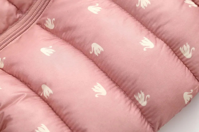 Baby Girls Hooded Down Jackets For Kids Coats Autumn Boys Cartoon Warm Jacket Coat Jacket Toddler Girl Zipper Jacket Outerwear