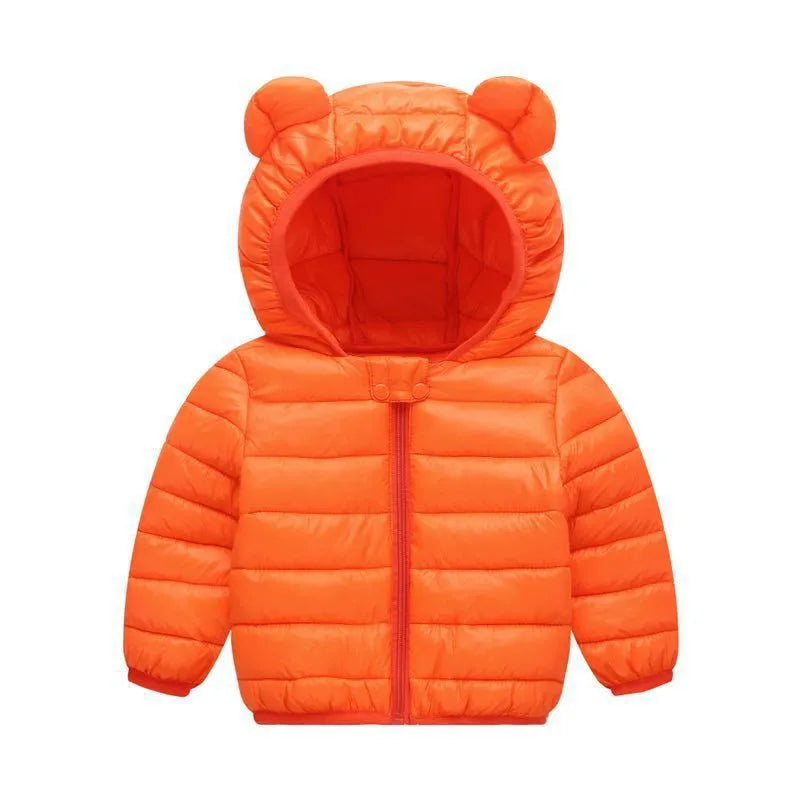 Baby Girls Hooded Down Jackets For Kids Coats Autumn Boys Cartoon Warm Jacket Coat Jacket Toddler Girl Zipper Jacket Outerwear