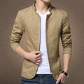 Mens Jacket Fashion Standing Collar Jackets Size M-5XL Solid