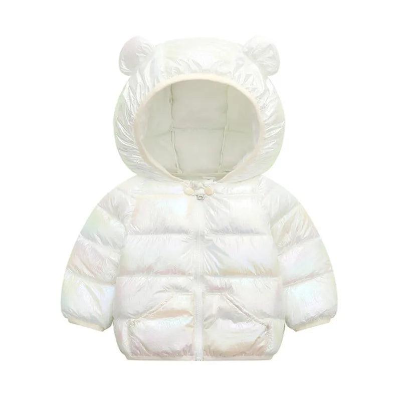 Baby Girls Hooded Down Jackets For Kids Coats Autumn Boys Cartoon Warm Jacket Coat Jacket Toddler Girl Zipper Jacket Outerwear